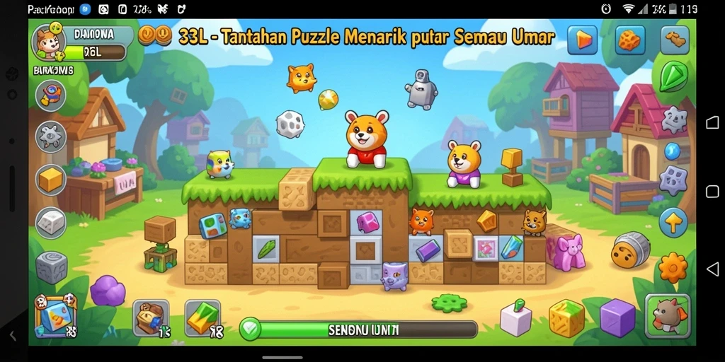 Tampilan gameplay 33L dengan berbagai teka-teki menarik.