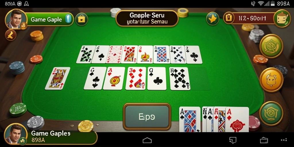 Gameplay Gaple seru dengan banyak pemain aktif.