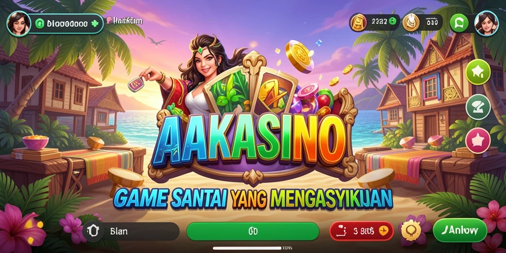 Screenshot gameplay AAKASINO menampilkan suasana santai dan interaktif.