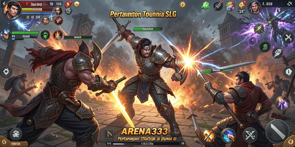 Tampilan gameplay menegangkan dalam ARENA333 dengan strategi yang dinamis.