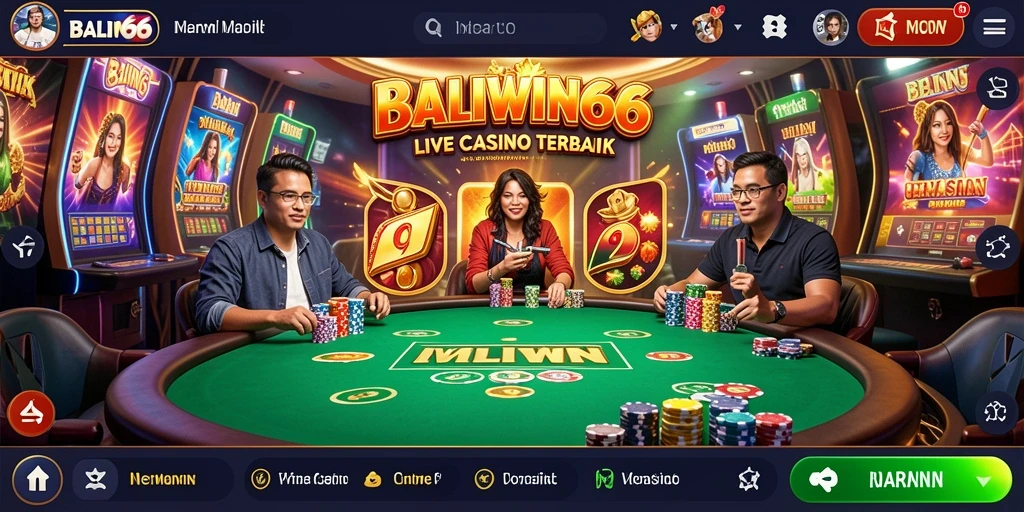 Tampilan gameplay mendebarkan di BALIWIN66 Live Casino
