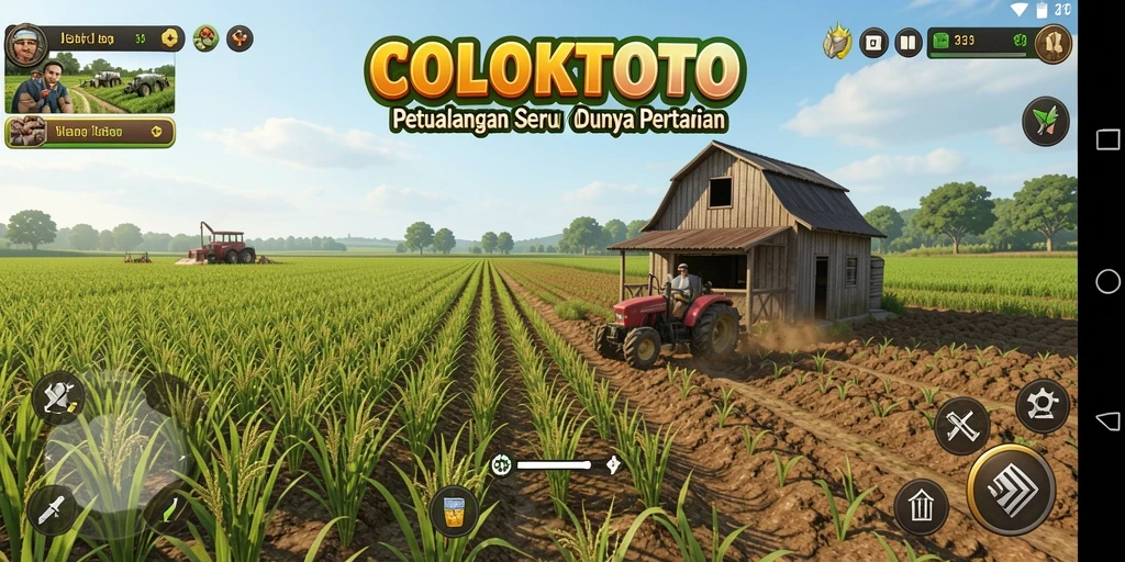 Screenshot COLOKTOTO menampilkan momen seru saat merawat ladang pertanian.