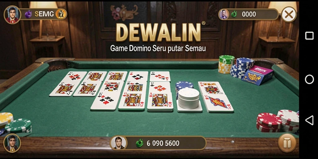 Tampilan seru saat bermain DEWALIN di layar.