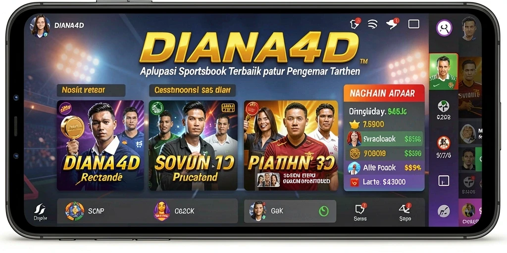 Tampilan antarmuka Sportsbook DIANA4D yang menarik dan fungsional.