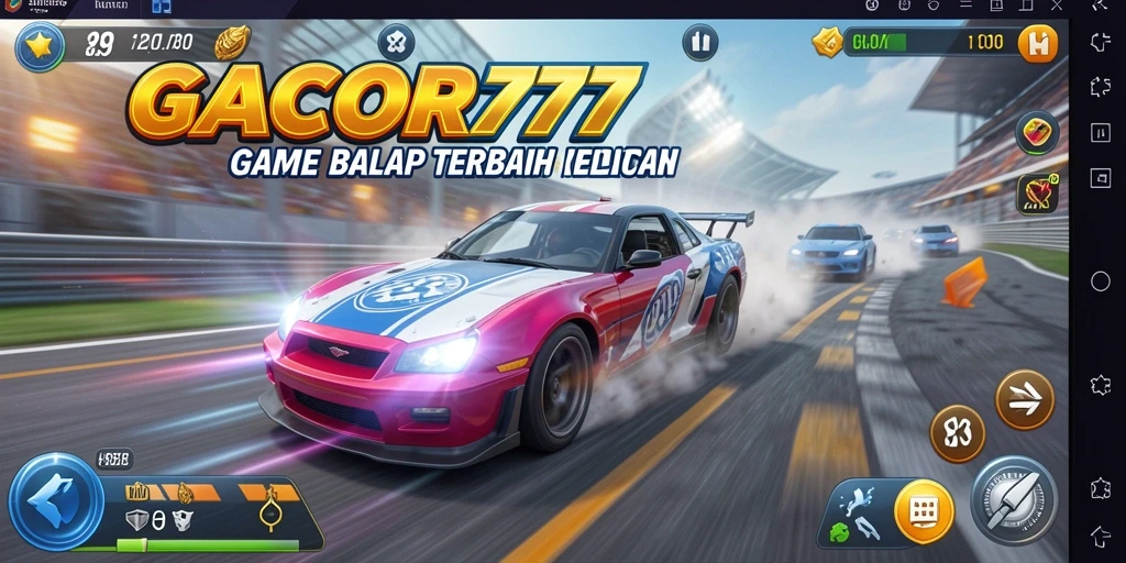 Tampilan gameplay seru dari GACOR777 yang penuh aksi balapan.