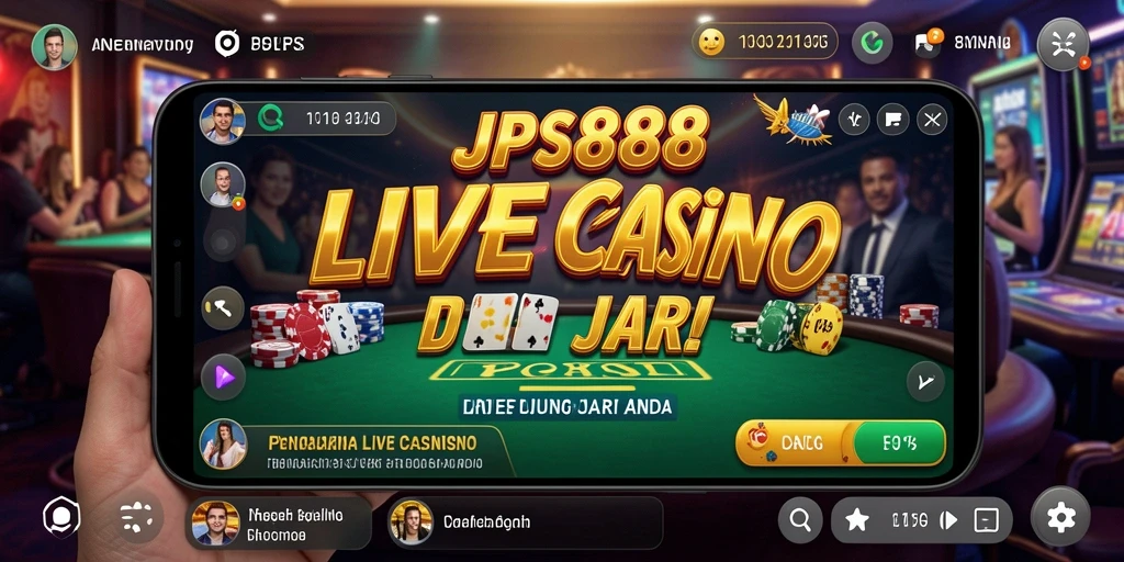 Tampilan menarik gameplay Live Casino JPS888 di smartphone.