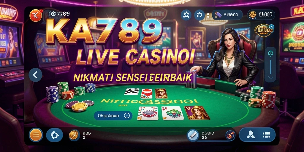 Tampilan gameplay Live Casino yang menegangkan dan interaktif.