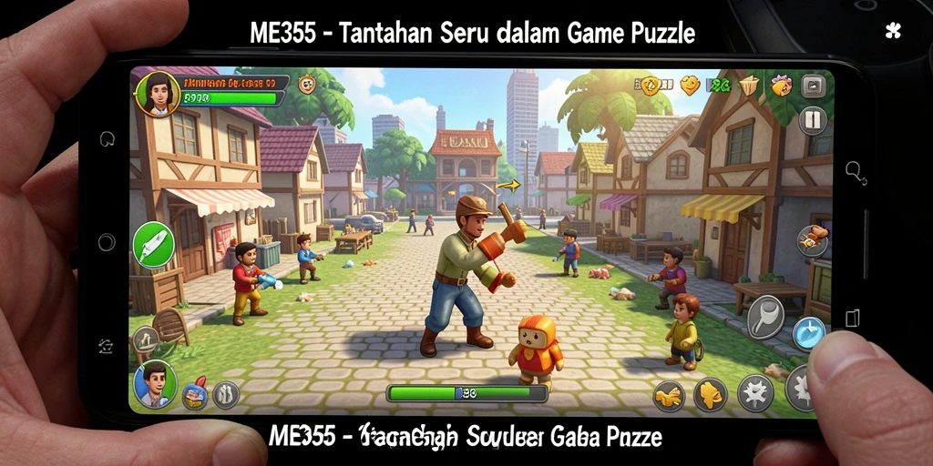 Tampilan gameplay seru di ME355 dengan puzzle yang menantang.