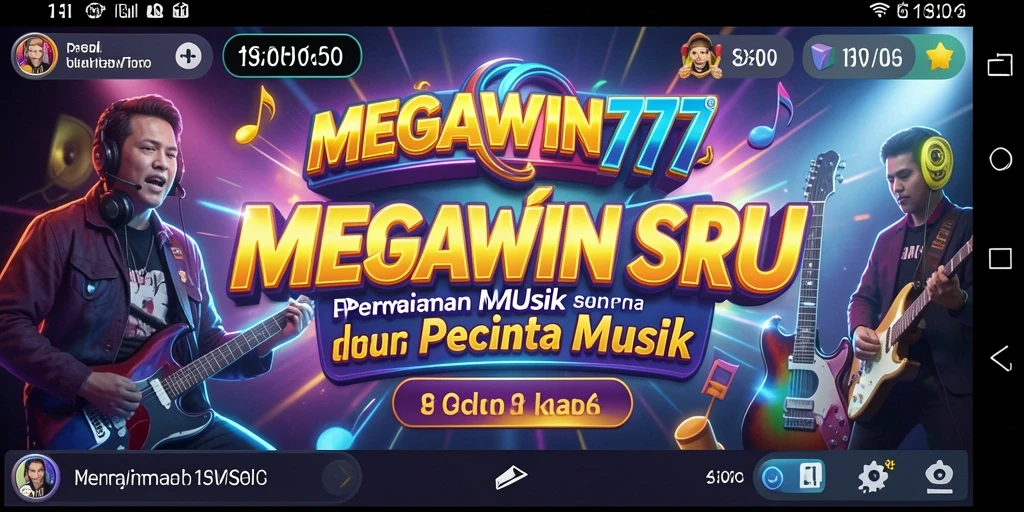 Tangkapan layar <strong>MEGAWIN777</strong> menunjukkan permainan musik yang seru dan interaktif.