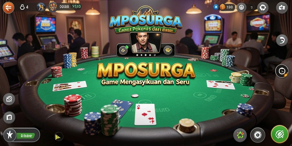 Tampilan gameplay Poker yang mengasyikkan di MPOSURGA.