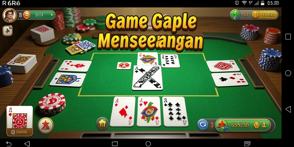 Screenshot gameplay R6R6 yang menunjukkan serunya bermain Gaple.