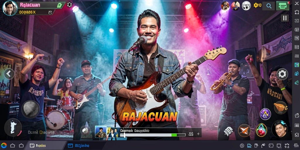 Screenshot RAJACUAN menampilkan gameplay musik yang menarik.
