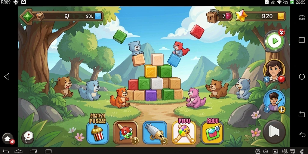Screenshot RR89 menampilkan gameplay seru dalam menyelesaikan puzzle.
