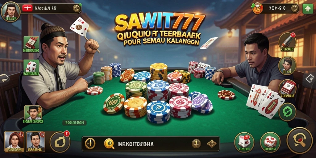 Tampilan menarik gameplay QiuQiu di SAWIT777.