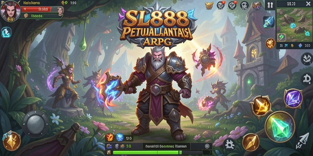 Screenshot menunjukkan aksi seru dalam game ARPG SL888.