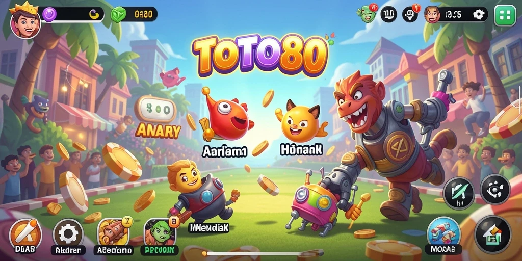 Tangkapan layar utama TOTO80 menampilkan gameplay menegangkan dan seru.
