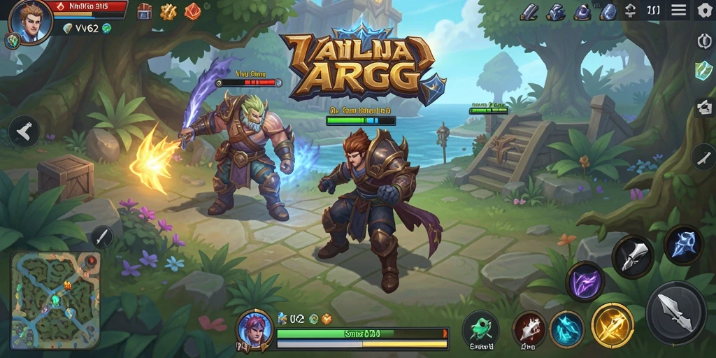 Gambaran gameplay ARPG yang seru dalam VV62 dengan aksi mendebarkan.